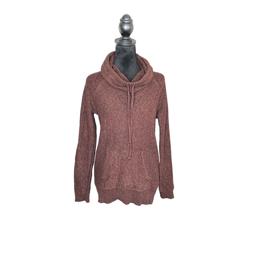 Lauren Ralph Lauren Long Sleeve Cotton Cowl Neck Sweater Womens Rust Medium